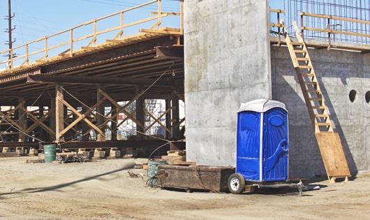 convenient work site toilets providing easy access for workers